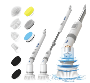 Ionvac Scrub It Electric Spin Scrubber, Multi-surface Rechargeable Cordless Scrub Brush with 9 Cleaning Brush Heads